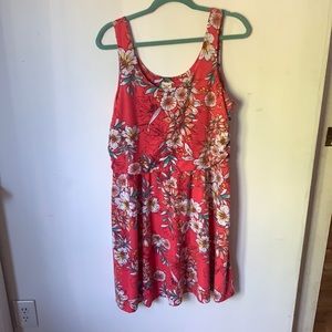 Faded Glory Tropical Floral Dress XXL(20)